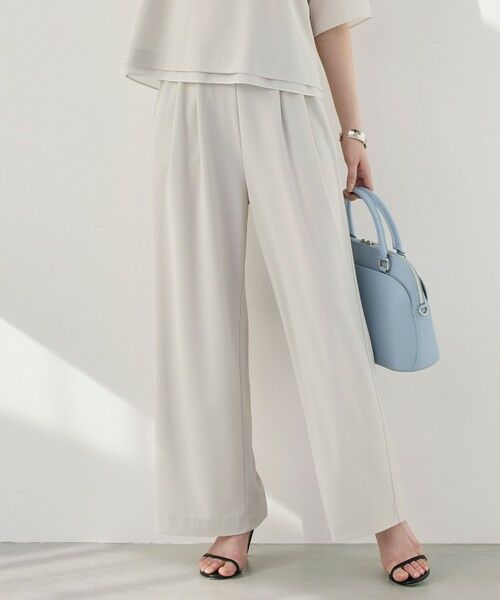 L size ONWARD(大きいサイズ) / エルサイズオンワード その他パンツ | 【カタログ掲載】ストレッチアムンゼンワイド パンツ（ベージュ）