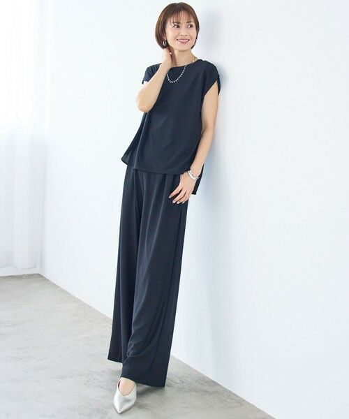 L size ONWARD(大きいサイズ) / エルサイズオンワード その他パンツ | 【17号サイズまで展開・カタログ掲載】ストレッチアムンゼンワイド パンツ | 詳細18