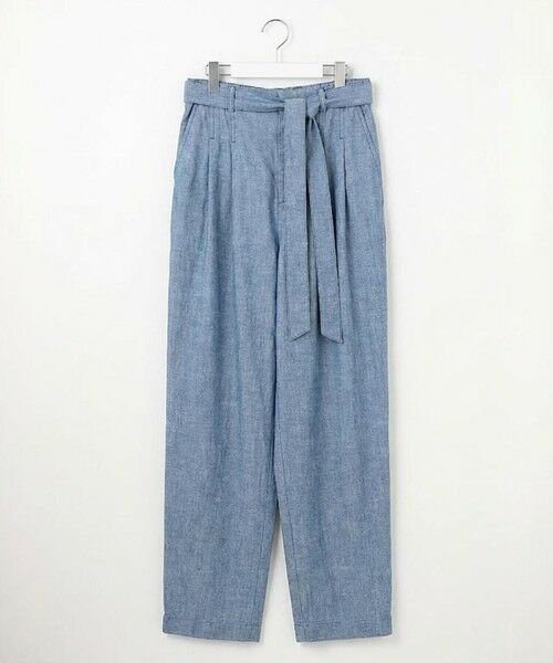 L size ONWARD(大きいサイズ) / エルサイズオンワード その他パンツ | 【17号サイズまで展開・カタログ掲載】コットンリネンシャンブレーテーパード パンツ | 詳細11