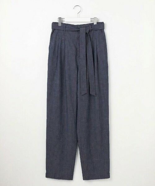 L size ONWARD(大きいサイズ) / エルサイズオンワード その他パンツ | 【カタログ掲載】コットンリネンシャンブレーテーパード パンツ | 詳細13