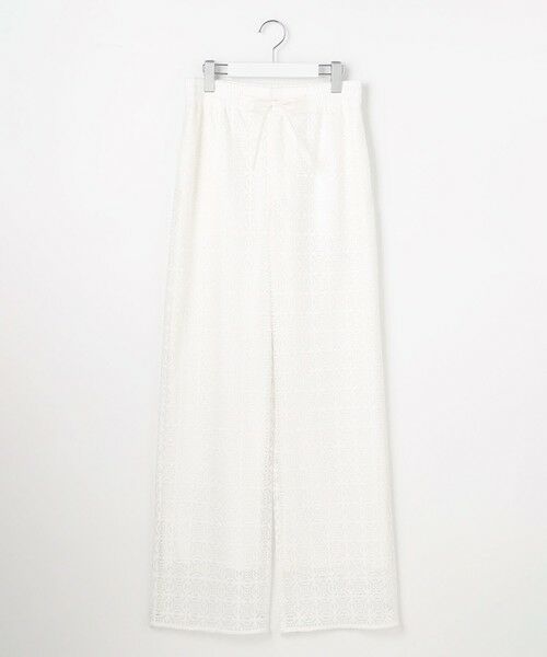 L size ONWARD(大きいサイズ) / エルサイズオンワード その他パンツ | 【17号サイズまで展開・カタログ掲載・大人カジュアル】ジオメトリックレース パンツ | 詳細8