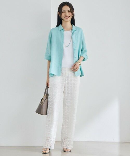 L size ONWARD(大きいサイズ) / エルサイズオンワード その他パンツ | 【17号サイズまで展開・カタログ掲載】ジオメトリックレース パンツ | 詳細3