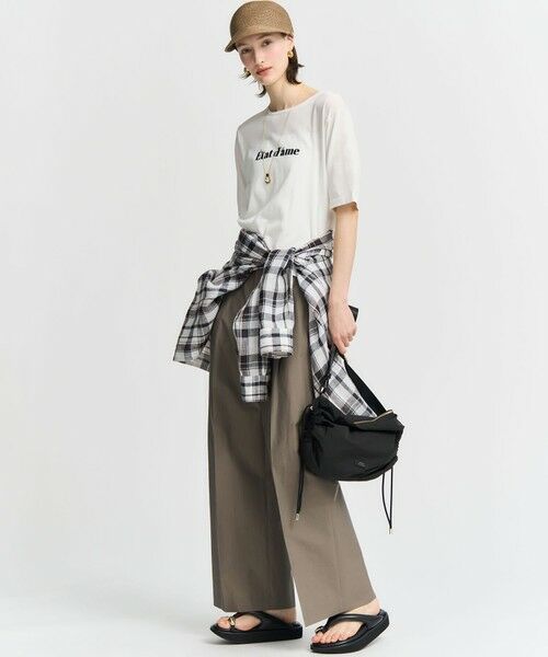 L size ONWARD(大きいサイズ) / エルサイズオンワード その他パンツ | MANTECOブライトワッシャー ワイドパンツ | 詳細14