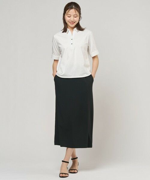 L size ONWARD(大きいサイズ) / エルサイズオンワード ミニ・ひざ丈スカート | 【セットアップ対応】Light ジョーゼット ナロー スカート | 詳細1