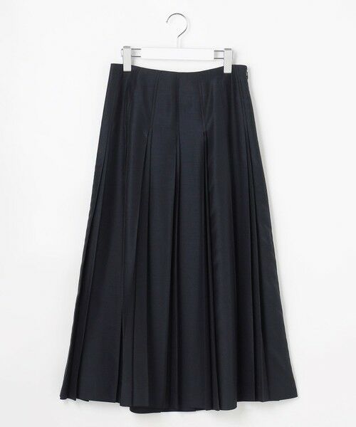L size ONWARD(大きいサイズ) / エルサイズオンワード ロング・マキシ丈スカート | エアリースパンボイル プリーツ スカート | 詳細16
