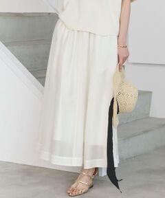 L size ONWARD(大きいサイズ) / エルサイズオンワード ミニ・ひざ丈スカート | 【SLOW/一部店舗限定】エアリーフレア スカート