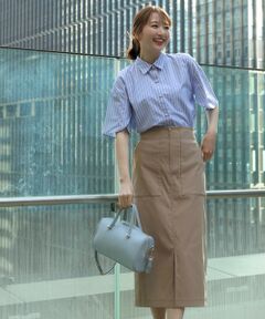 L size ONWARD(大きいサイズ) / エルサイズオンワード ミニ・ひざ丈スカート | 【2WAY】フロントジップタイト スカート