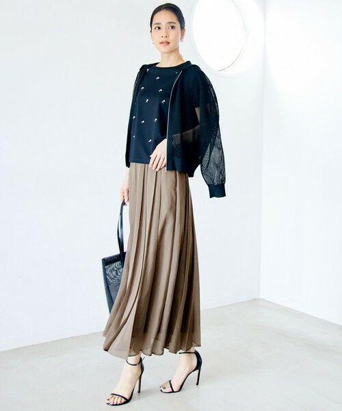 L size ONWARD(大きいサイズ) / エルサイズオンワード ミニ・ひざ丈スカート | 【カタログ掲載】オーガンジープリーツ スカート | 詳細12