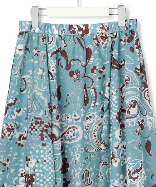 L size ONWARD(大きいサイズ) / エルサイズオンワード ミニ・ひざ丈スカート | Ericaランダムペイズリープリント フレアスカート | 詳細9