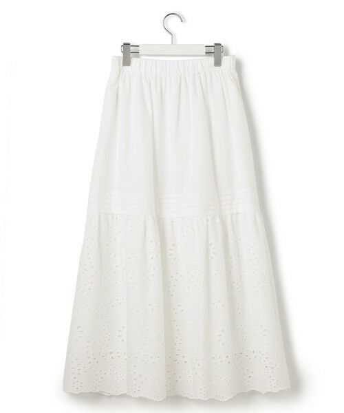 L size ONWARD(大きいサイズ) / エルサイズオンワード ミニ・ひざ丈スカート | 【先行予約】カットワークエンブロイダリー スカート | 詳細7