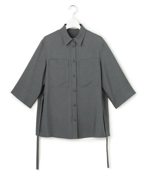 L size ONWARD(大きいサイズ) / エルサイズオンワード シャツ・ブラウス | 【WEB＆一部店舗限定】SerikaWorsted シャツブラウス（ミディアムグレー）