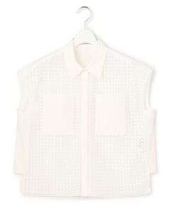 L size ONWARD(大きいサイズ) / エルサイズオンワード シャツ・ブラウス | 【WEB＆一部店舗限定】 SustainableSquareLace フレンチスリーブシャツ