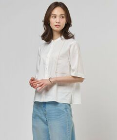 【WEB限定カラーあり・一枚で着映え】ラミー ポプリン ボクシーシャツ