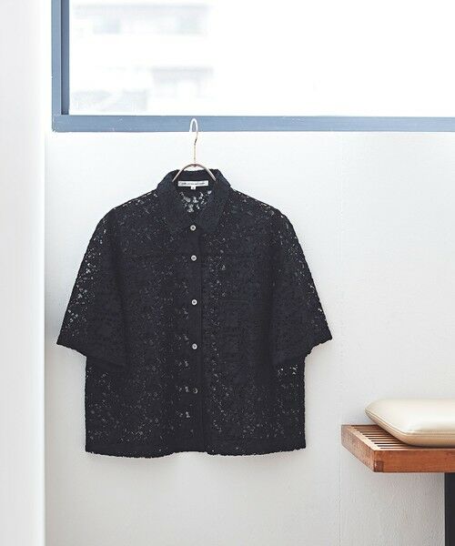 L size ONWARD(大きいサイズ) / エルサイズオンワード シャツ・ブラウス | ラッセルレース レギュラーカラー シャツ | 詳細19