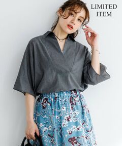 L size ONWARD(大きいサイズ) / エルサイズオンワード シャツ・ブラウス | 【Lサイズ限定】リラックスシルエット スキッパーシャツ