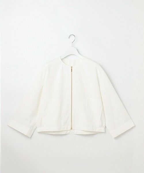 L size ONWARD(大きいサイズ) / エルサイズオンワード ブルゾン | 【SHIHOさん着用】ファンクショナルブロードノーカラー ブルゾン | 詳細4