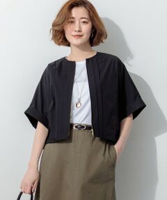 L size ONWARD(大きいサイズ) / エルサイズオンワード その他アウター | ライトタイプライター フロントタック ショートブルゾン