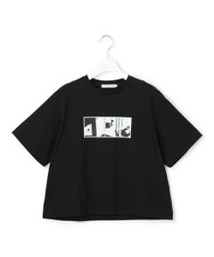 L size ONWARD(大きいサイズ) / エルサイズオンワード カットソー | クロップド ロゴTEE（フォトプリント）