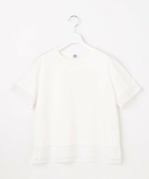 L size ONWARD(大きいサイズ) / エルサイズオンワード カットソー | 【シーンレスに活躍】コットンスムース シアーデザイン カットソー | 詳細3