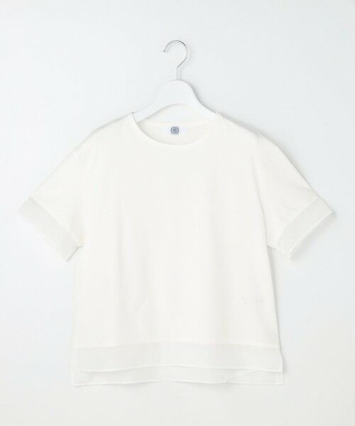 L size ONWARD(大きいサイズ) / エルサイズオンワード カットソー | 【シーンレスに活躍】コットンスムース シアーデザイン カットソー | 詳細4