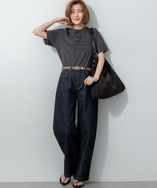 L size ONWARD(大きいサイズ) / エルサイズオンワード カットソー | リラクシーシルエット メッセージ ロゴTシャツ | 詳細5