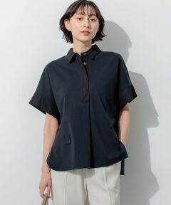 L size ONWARD(大きいサイズ) / エルサイズオンワード カットソー | ファインツイストポンチ スキッパー カットソー