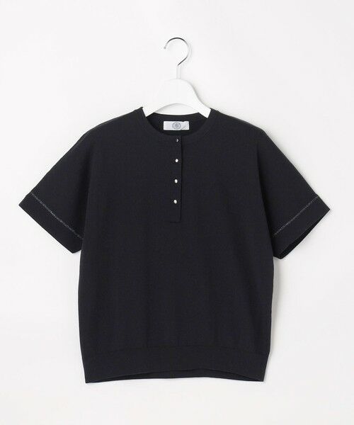 L size ONWARD(大きいサイズ) / エルサイズオンワード ニット・セーター | COOL MINT COTTON POLYESTER ヘンリーネック ニット プルオーバー | 詳細2