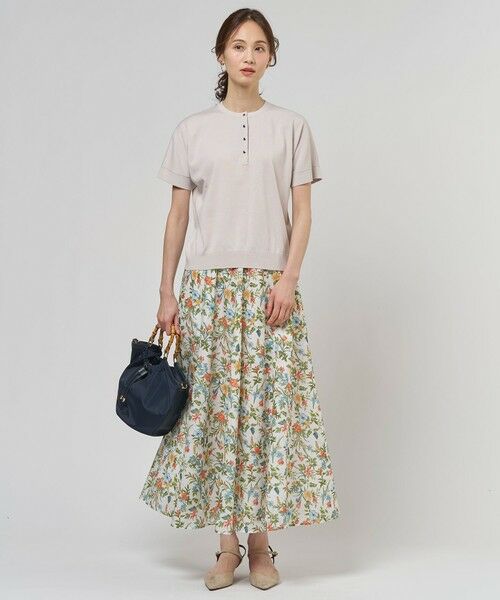 L size ONWARD(大きいサイズ) / エルサイズオンワード ニット・セーター | COOL MINT COTTON POLYESTER ヘンリーネック ニット プルオーバー | 詳細12