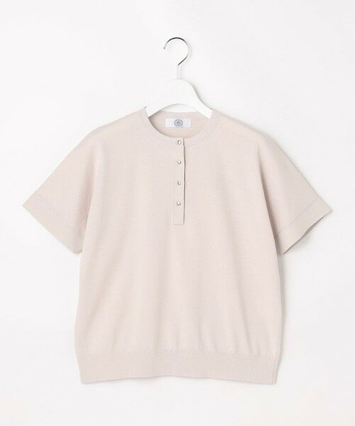 L size ONWARD(大きいサイズ) / エルサイズオンワード ニット・セーター | COOL MINT COTTON POLYESTER ヘンリーネック ニット プルオーバー | 詳細13