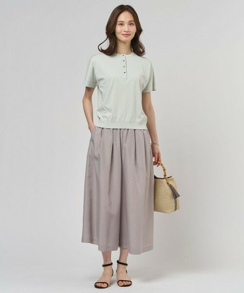 L size ONWARD(大きいサイズ) / エルサイズオンワード ニット・セーター | COOL MINT COTTON POLYESTER ヘンリーネック ニット プルオーバー | 詳細14