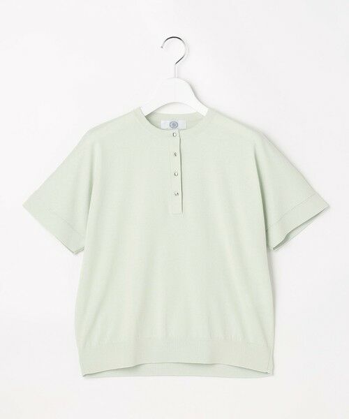 L size ONWARD(大きいサイズ) / エルサイズオンワード ニット・セーター | COOL MINT COTTON POLYESTER ヘンリーネック ニット プルオーバー | 詳細15