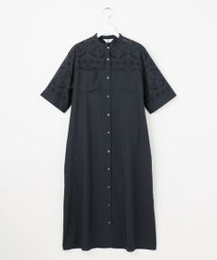 L size ONWARD(大きいサイズ) / エルサイズオンワード ドレス | 【WEB限定カラーあり】エンブロイダリー シャツ ワンピース