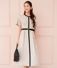 L size ONWARD(大きいサイズ) / エルサイズオンワード ロング・マキシ丈ワンピース | バイカラー ワンピース