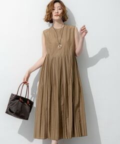 L size ONWARD(大きいサイズ) / エルサイズオンワード ロング・マキシ丈ワンピース | プリーツコンビ ワンピース
