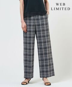 L size ONWARD(大きいサイズ) / エルサイズオンワード その他パンツ | リネンレーヨン 柄 ワイドパンツ