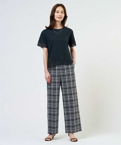 L size ONWARD(大きいサイズ) / エルサイズオンワード その他パンツ | 【WEB限定カラーあり】リネンレーヨン 柄 ワイドパンツ | 詳細11