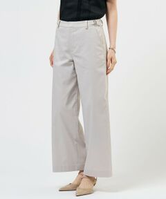 L size ONWARD(大きいサイズ) / エルサイズオンワード その他パンツ | 【人気素材】セルロースリネンストレッチ セミワイド パンツ