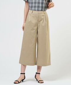 L size ONWARD(大きいサイズ) / エルサイズオンワード その他パンツ | 【人気素材】セルロースリネンストレッチ クロップド パンツ