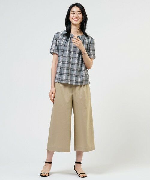 L size ONWARD(大きいサイズ) / エルサイズオンワード その他パンツ | 【人気素材】セルロースリネンストレッチ クロップド パンツ | 詳細13