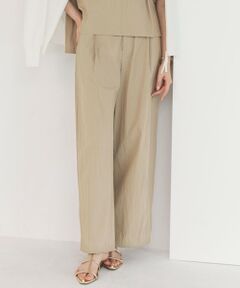 L size ONWARD(大きいサイズ) / エルサイズオンワード その他パンツ | 【SLOW/一部店舗限定】コットンナイロンタイプライター ワイドカーブ バギー パンツ