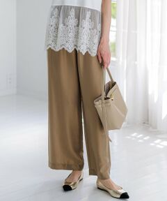 L size ONWARD(大きいサイズ) / エルサイズオンワード その他パンツ | クールタッチタフタ ワイドパンツ