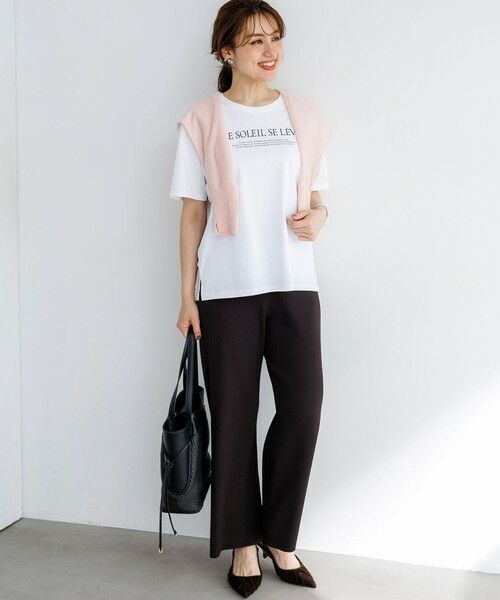L size ONWARD(大きいサイズ) / エルサイズオンワード その他パンツ | 【Lサイズ限定】レーヨンポリエステルストレッチ ニット パンツ | 詳細8