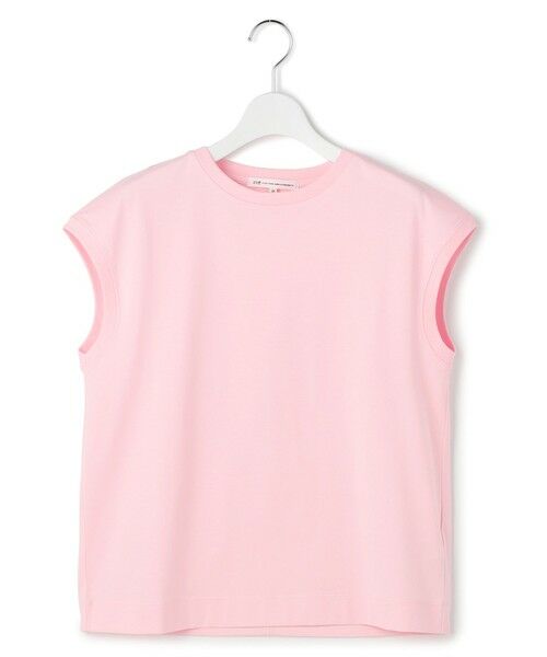 L size ONWARD(大きいサイズ) / エルサイズオンワード カットソー | シルキータッチ フレンチスリーブ Tシャツ（ピンク系）