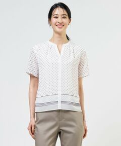 L size ONWARD(大きいサイズ) / エルサイズオンワード カットソー | パネルプリント スキッパー カットソー