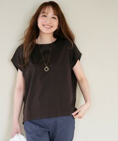 L size ONWARD(大きいサイズ) / エルサイズオンワード カットソー | 【シルクタッチさら魅せTシャツ】後ろコクーン プルオーバー