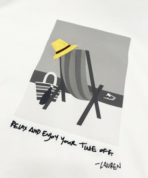 L size ONWARD(大きいサイズ) / エルサイズオンワード カットソー | Lauren Rolwing コラボ グラフィックプリント Tシャツ | 詳細5