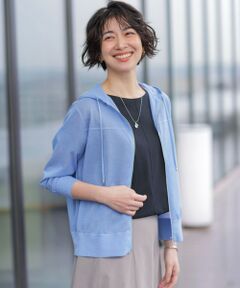 L size ONWARD(大きいサイズ) / エルサイズオンワード パーカー | 【WEB限定カラーあり】SHEER LIGHT KNIT パーカー
