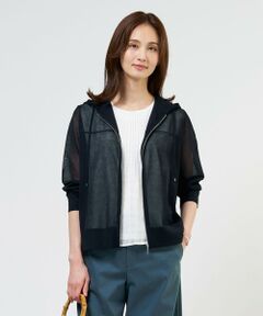 L size ONWARD(大きいサイズ) / エルサイズオンワード パーカー | 【WEB限定カラーあり】SHEER LIGHT KNIT パーカー