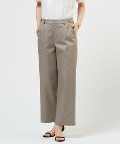 L size ONWARD(大きいサイズ) / エルサイズオンワード その他パンツ | TCシャンブレーサテンST ストレート パンツ