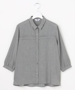 L size ONWARD(大きいサイズ) / エルサイズオンワード シャツ・ブラウス | 【シーンレスに活躍】ウォッシャブルキュプラツイル タックデザイン ブラウス